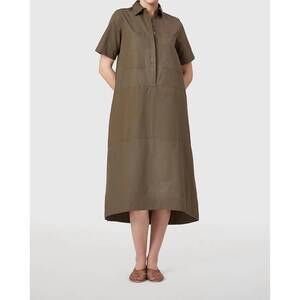 NEW LIVRO city shirt dress in pine